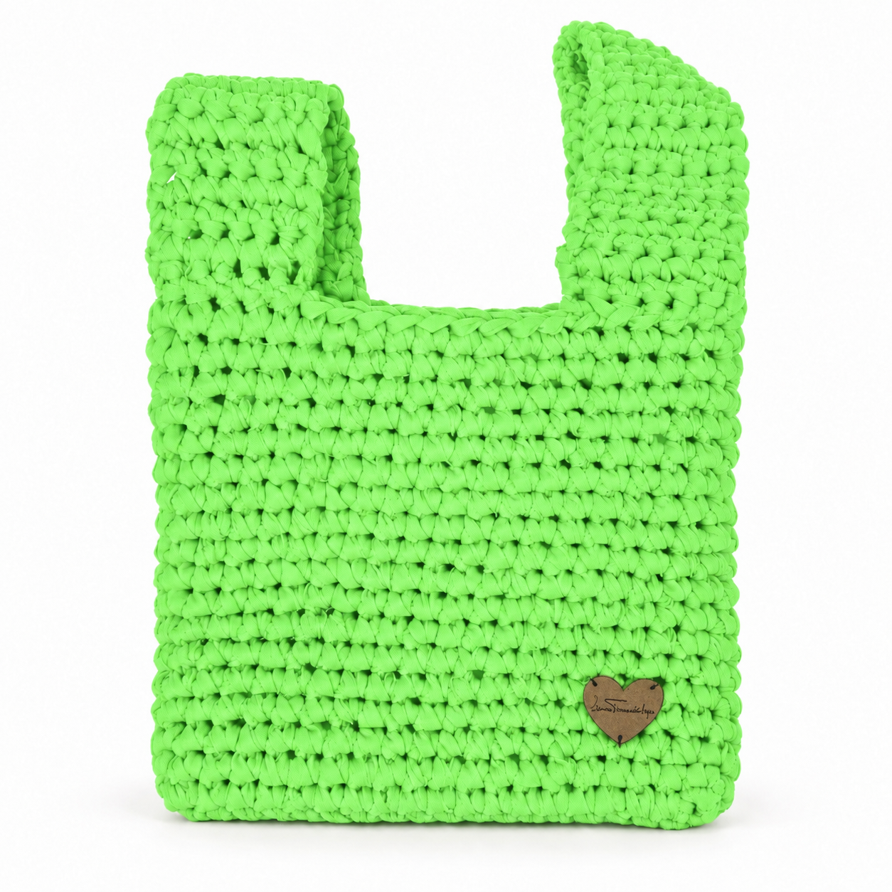 
                  
                    BABY CROCHET BAG – neon green -Handmade in Cotton Fabric Yarn
                  
                