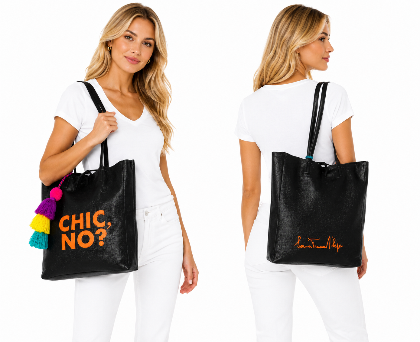 
                  
                    Leather tote
                  
                