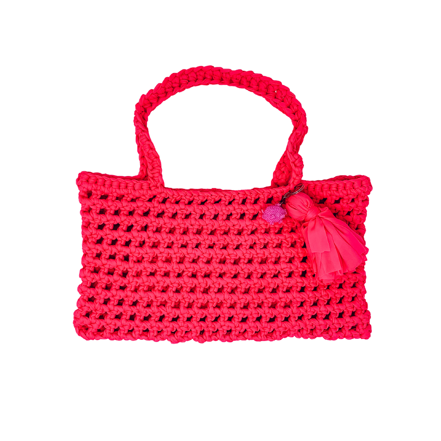 
                  
                    Luna Crochet Shoulder Bag in Neon Fuchsia
                  
                