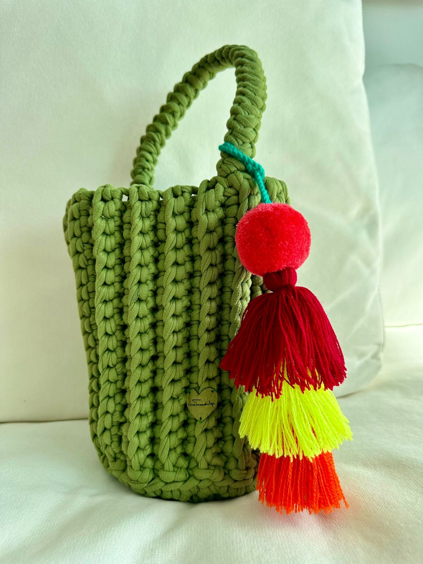 
                  
                    Roundy Mini Bucket Bag in Olive Green
                  
                