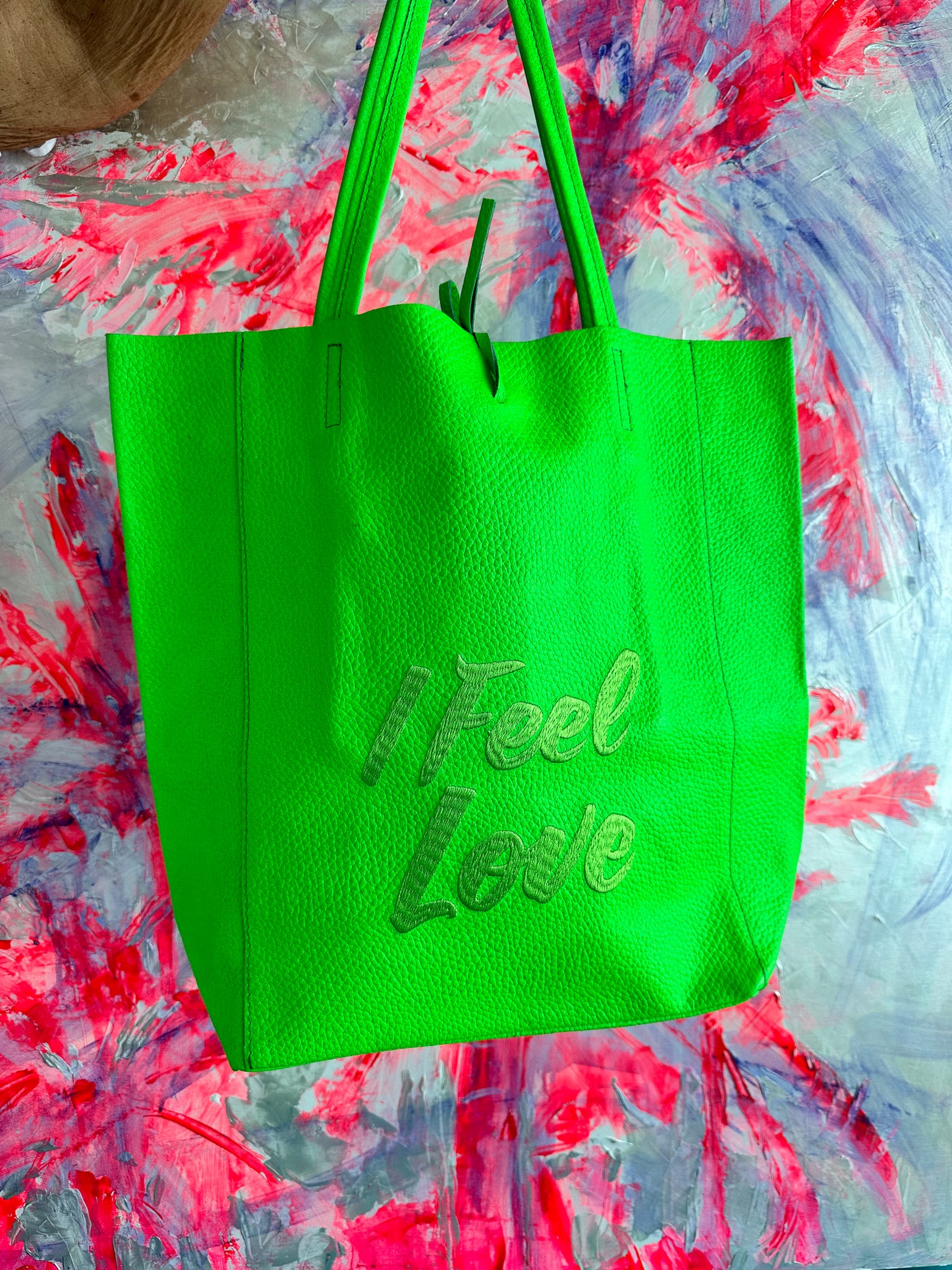 
                  
                    Vibrant Inspiration Tote in Neon Green
                  
                