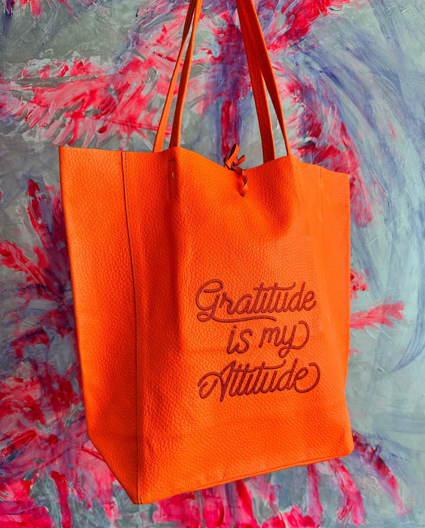 
                  
                    Vibrant Inspiration Tote in Neon Orange
                  
                